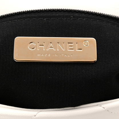 Chanel Goatskin Quilted Medium Chanel 19 Flap White 6 of 11