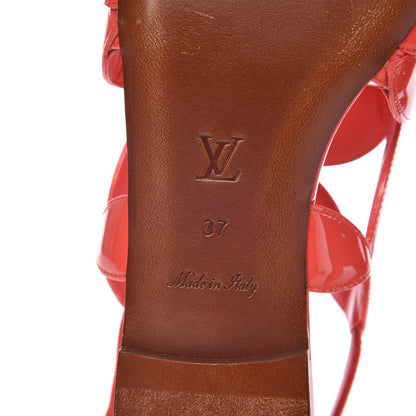Louis Vuitton Patent Springtime Flat Sandals 37 Corail 6 of 10
