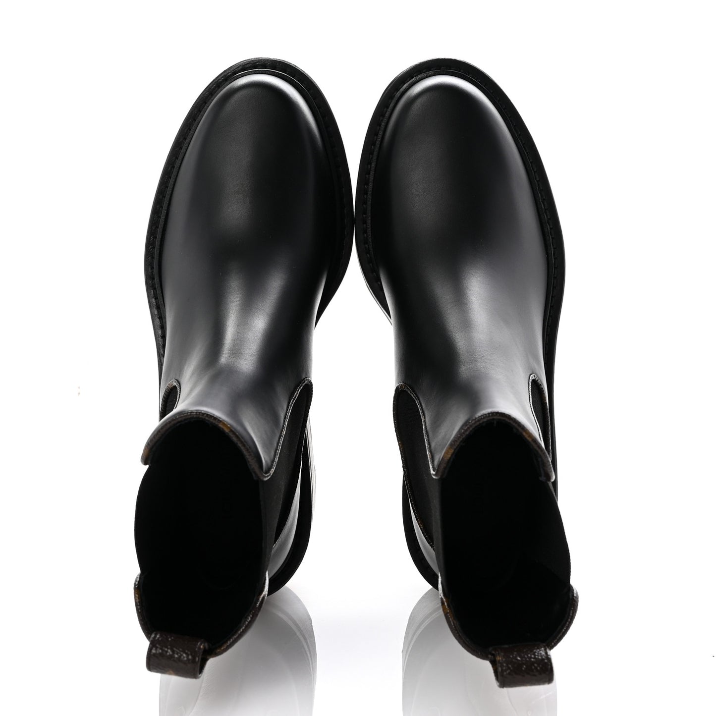 Calfskin Monogram Beaubourg Ankle Boots 38.5 Black