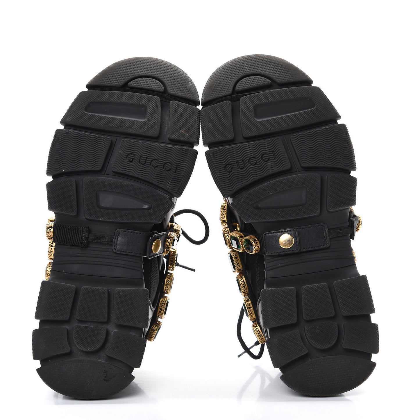 X SEGA Mesh Suede Calfskin Removable Crystals Womens Flashtrek Sneakers 39 Black Silver