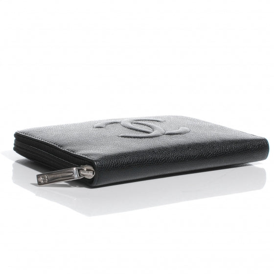 Chanel Caviar Zip Around Wallet Black 4 of 9