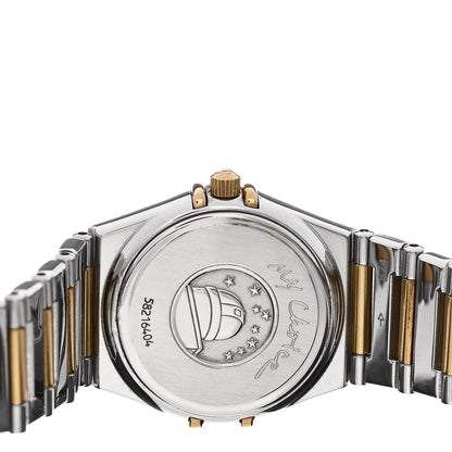 Omega Stainless Steel 18K Yellow Gold Diamond Bezel Mother of Pearl 25.5mm Constellation My Choice Quartz Watch 1376.71.00 4 of 5