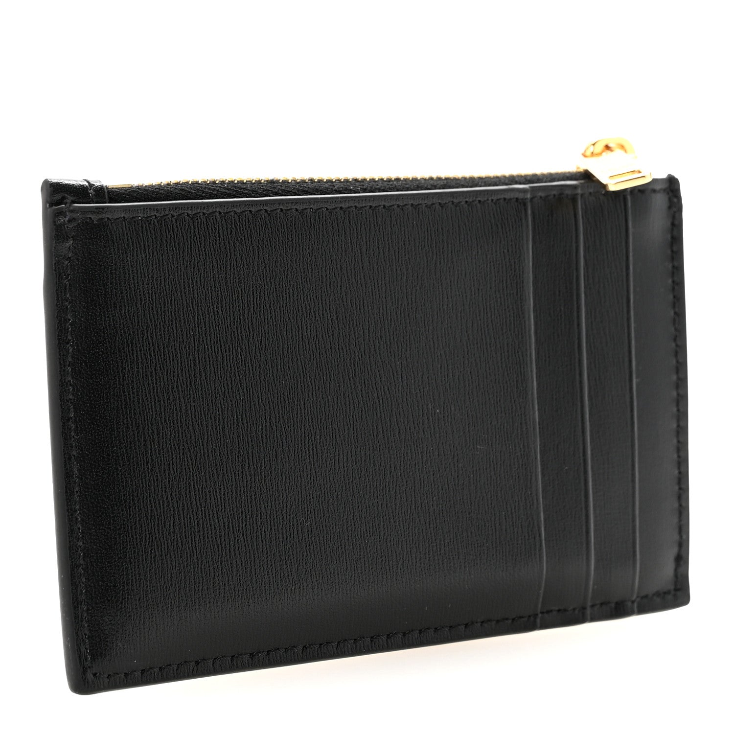Celine Triomphe Calfskin Zipped Card Holder Black Black 3 of 8