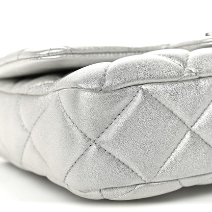 Chanel Metallic Lambskin Lacquered Quilted Small Flap Silver 9 of 10