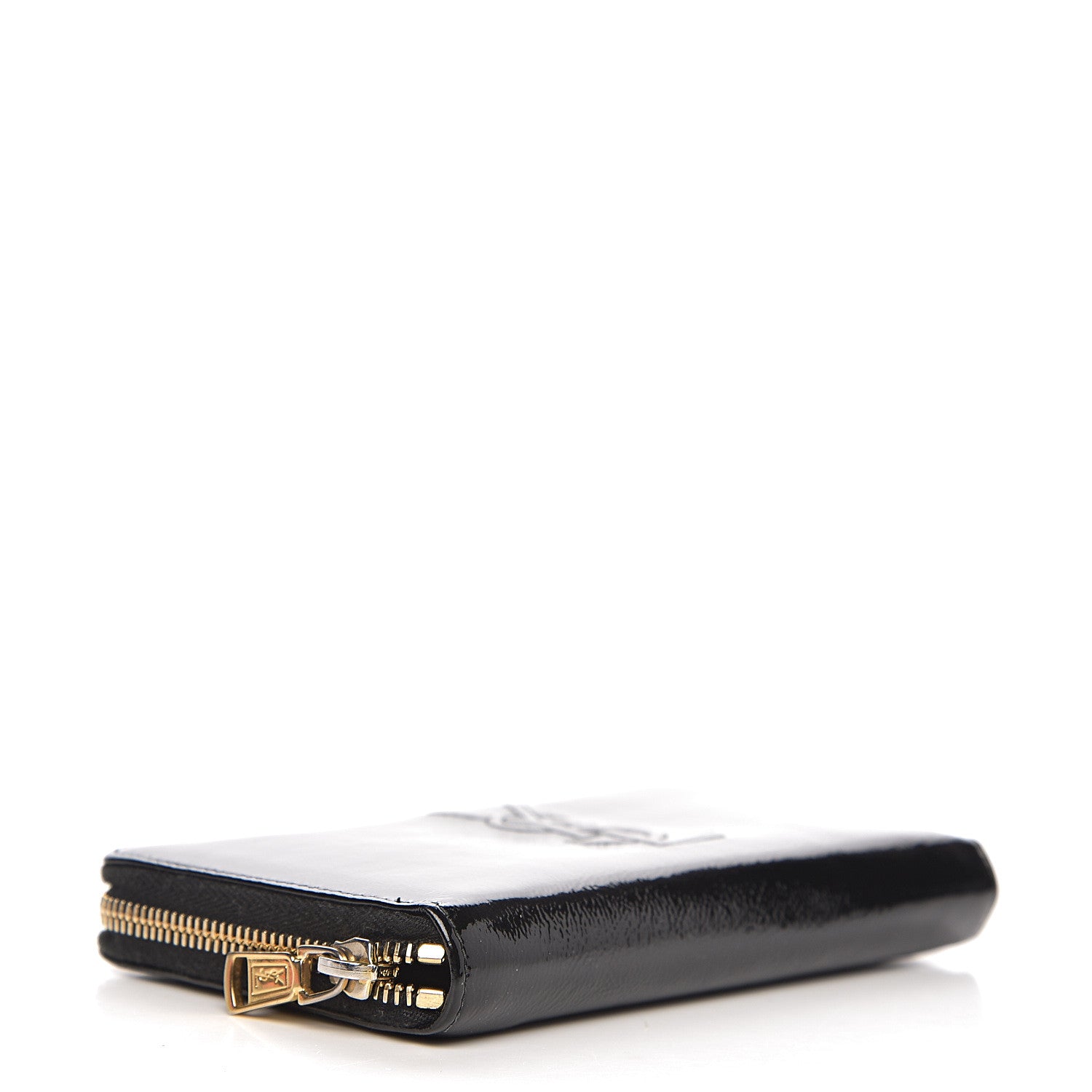 Saint Laurent Patent Belle De Jour Zip Around Wallet Black 3 of 6