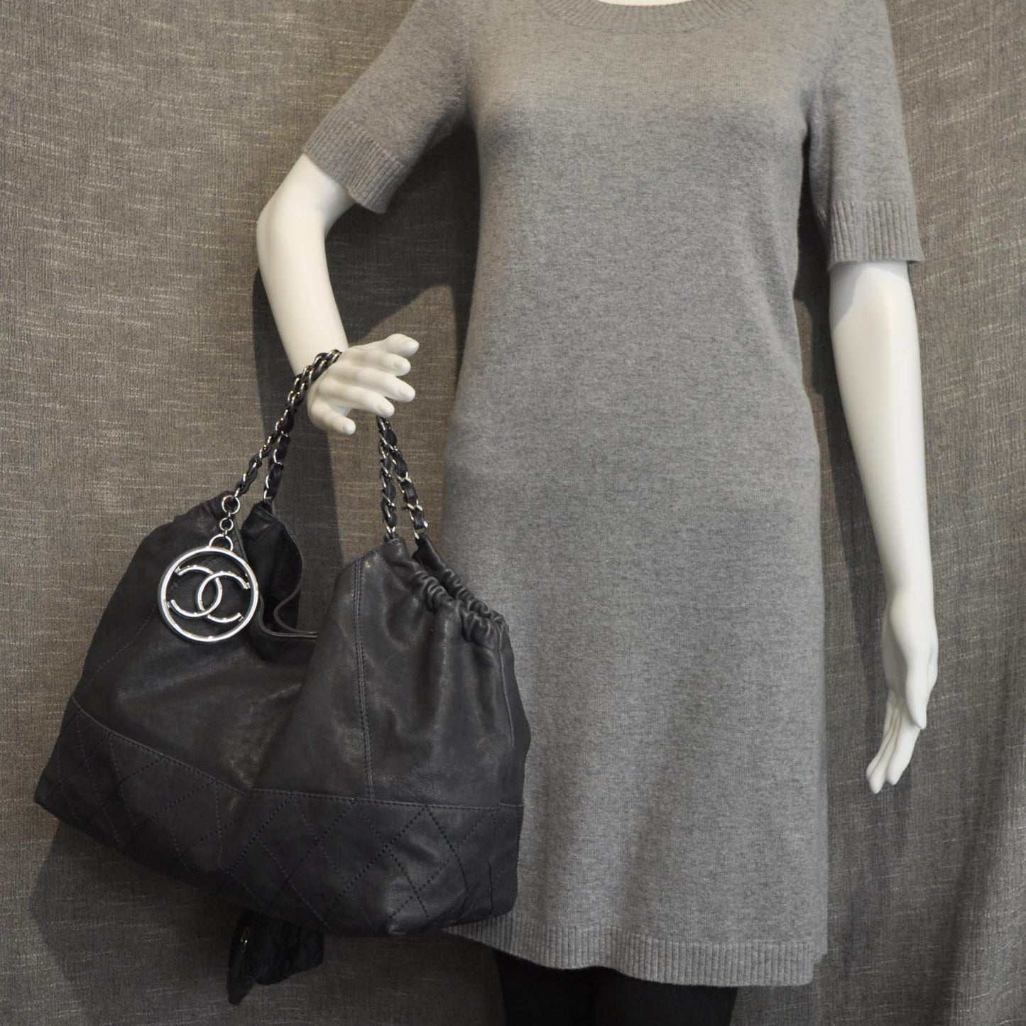 Leather Coco Cabas Black