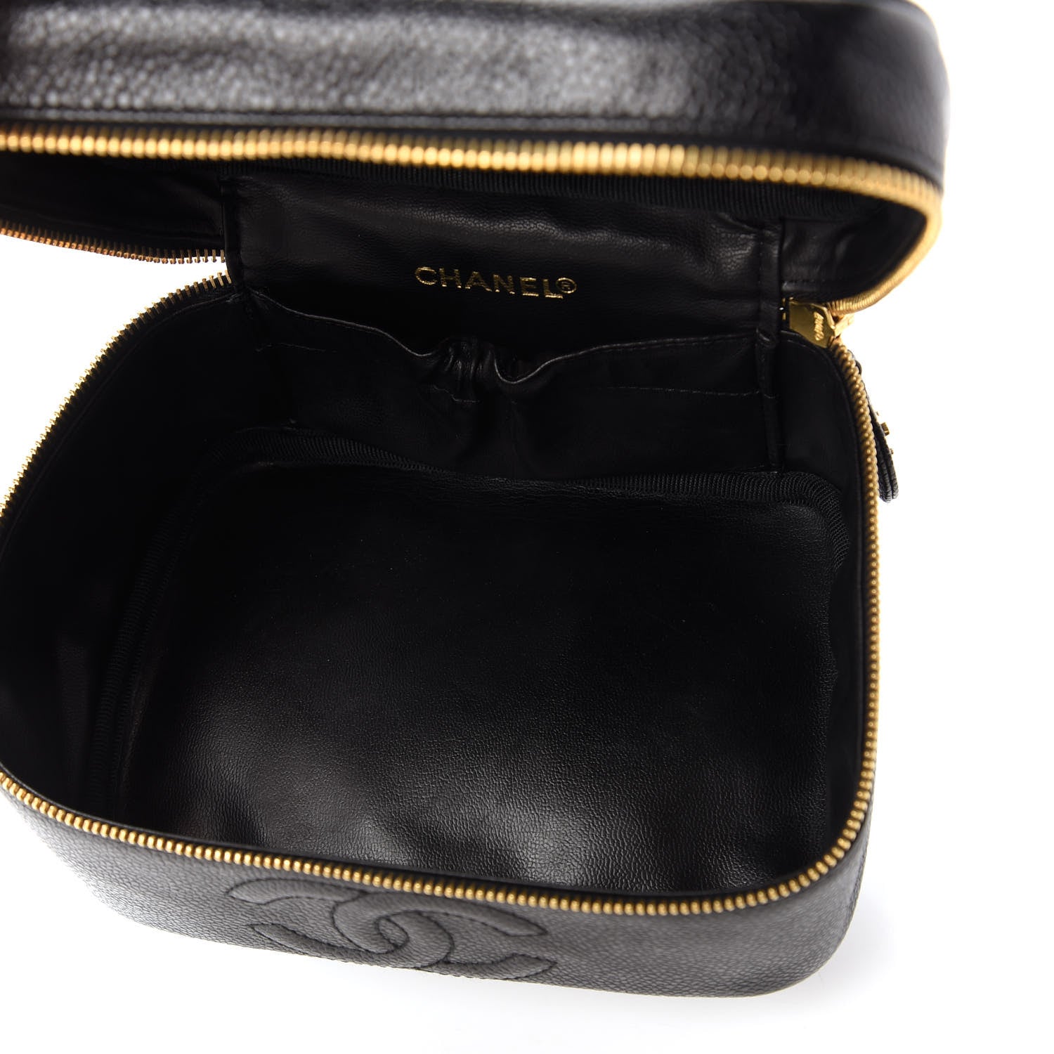 Chanel Caviar Vanity Cosmetic Case Black 5 of 11