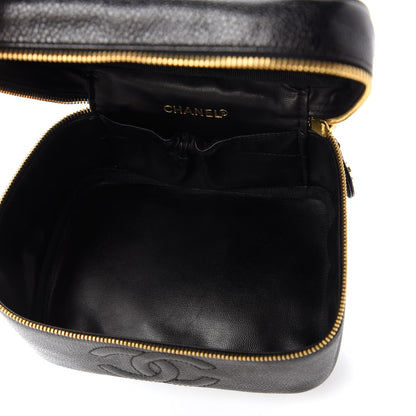 Chanel Caviar Vanity Cosmetic Case Black 5 of 11