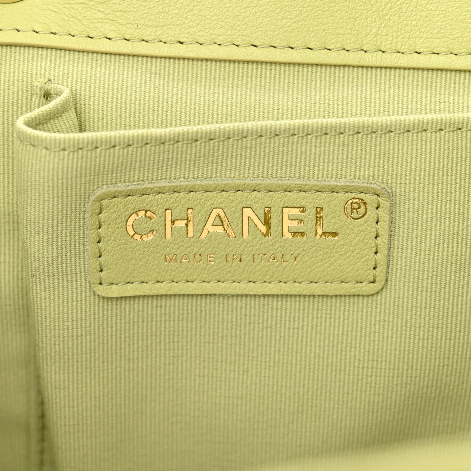 Chanel Lambskin Quilted Large Duma Drawstring Backpack Light Green 6 of 10