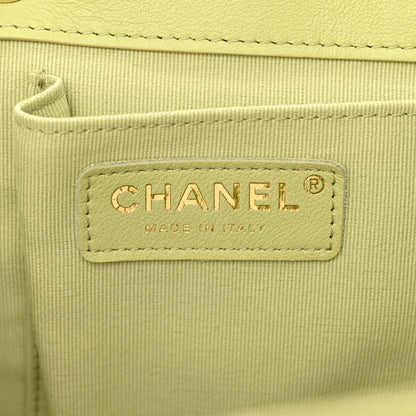 Chanel Lambskin Quilted Large Duma Drawstring Backpack Light Green 6 of 10