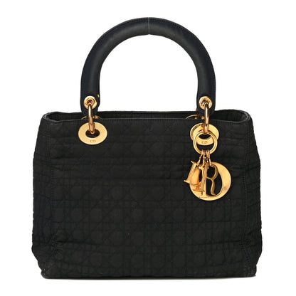 Christian Dior Nylon Cannage Medium Lady Dior Black 1 of 22