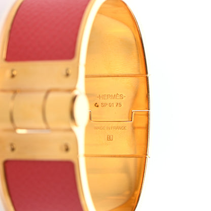 Hermes Epsom Charniere Uni Wide Hinged Bracelet S Rose Jaipur 4 of 5