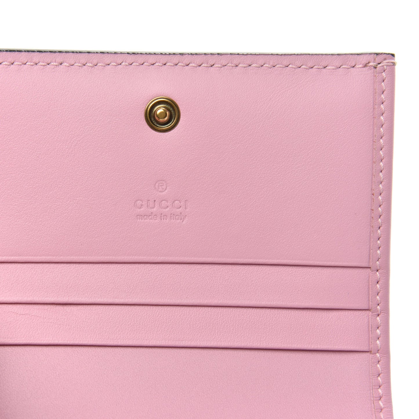 GG Supreme Monogram Strawberry Card Case