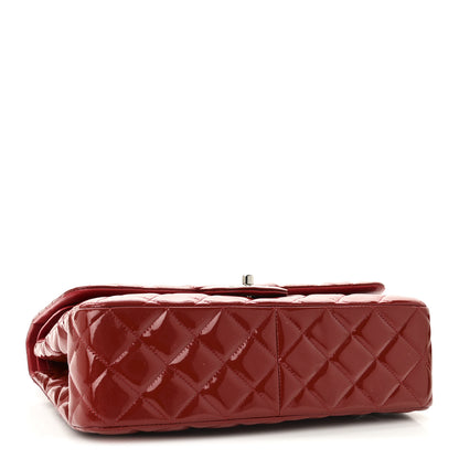 Chanel Patent Quilted Jumbo Double Flap Red 3 of 9
