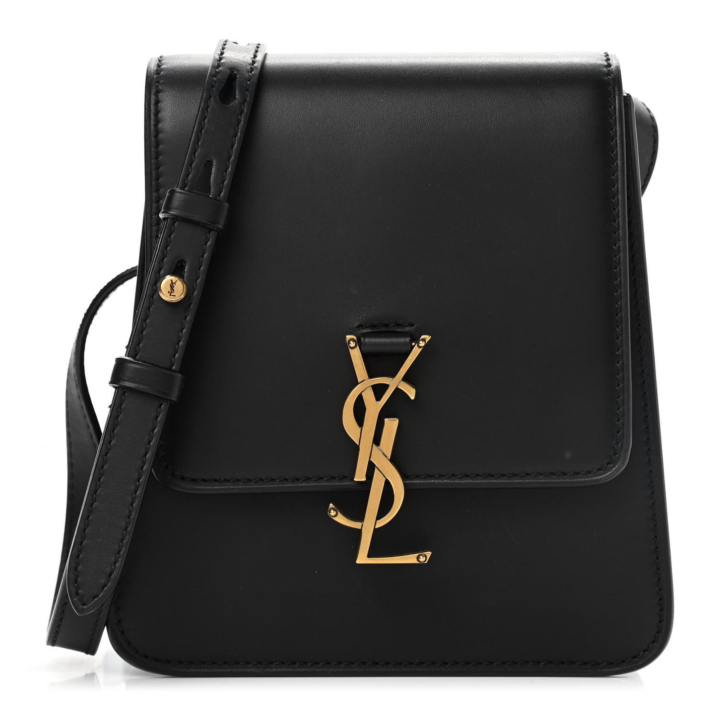 Smooth Calfskin North South Kaia Satchel Black