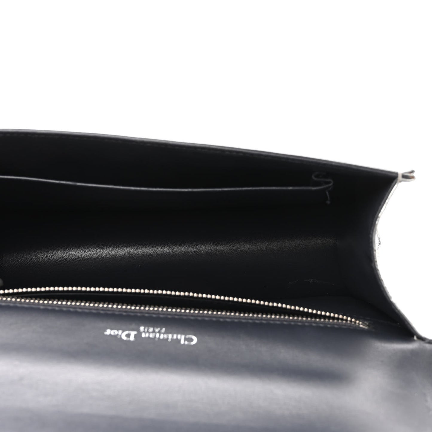 Metallic Patent Micro-Cannage Medium Diorama Flap Bag Silver