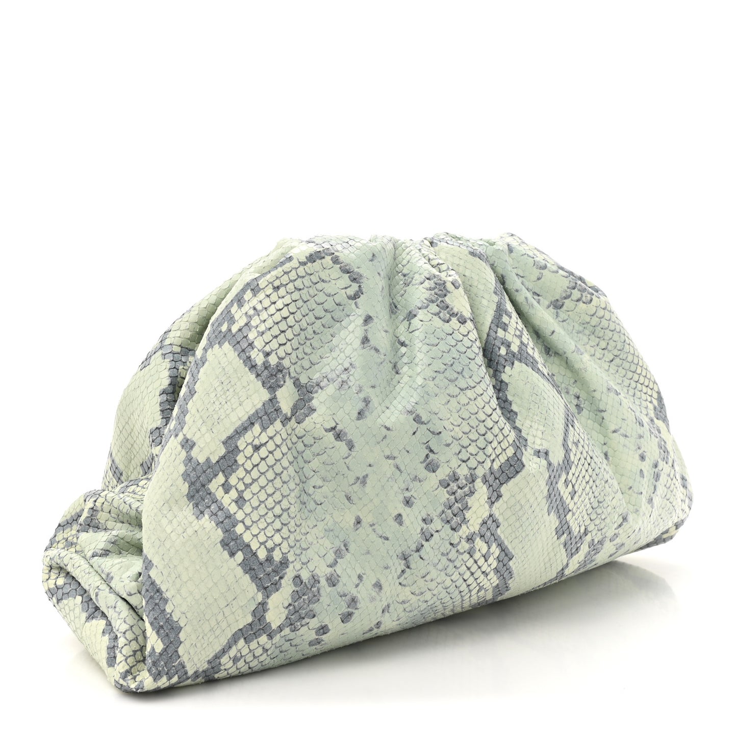 Goatskin Snakeskin The Pouch Oversized Clutch Cantaloupe