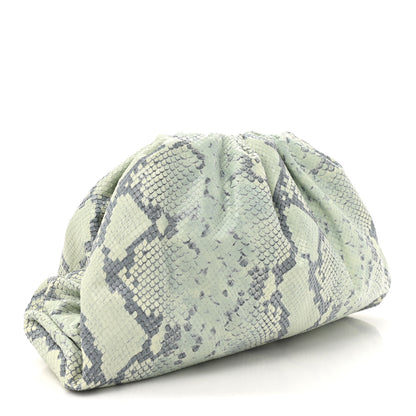 Bottega Veneta Goatskin Snakeskin The Pouch Oversized Clutch Cantaloupe 3 of 10