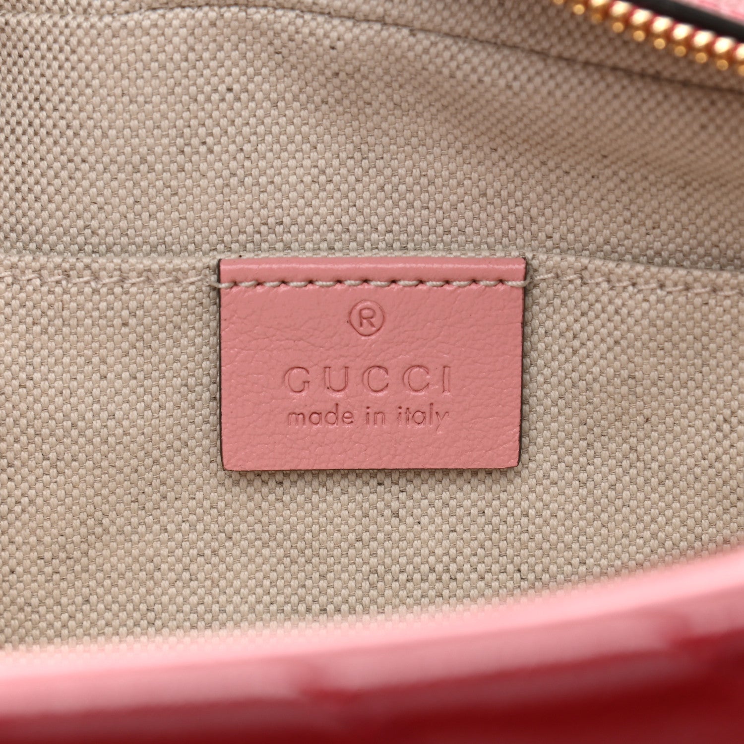 Gucci Azalea Calfskin Enamel Matelasse Diagonal Small Torchon GG Marmont Chain Shoulder Bag New Cherry Red Wild Rose 6 of 10