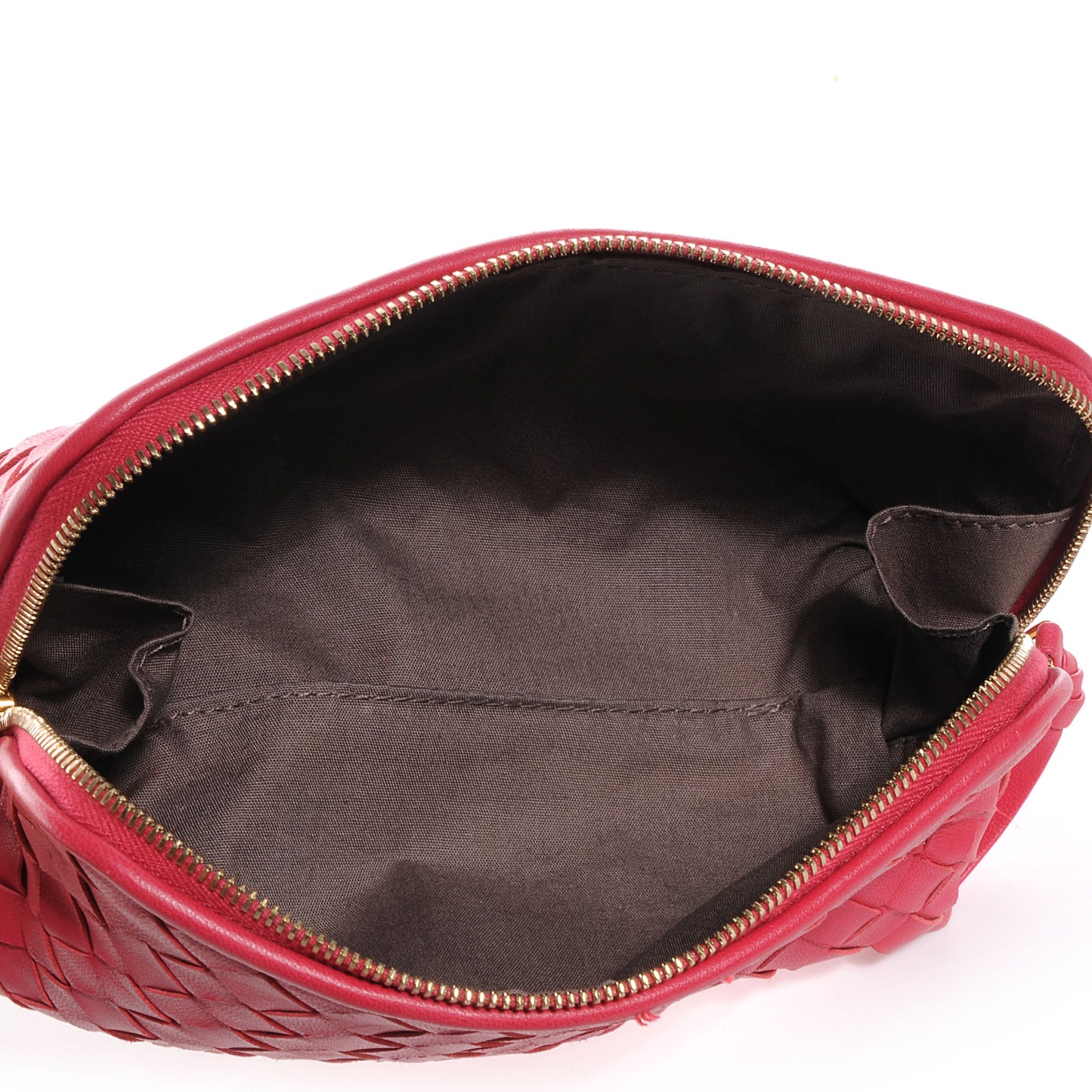 Nappa Intrecciato Small Cosmetic Case Fuchsia