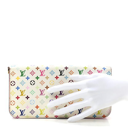 Louis Vuitton Monogram Multicolor Insolite Wallet White Litchi 2 of 9
