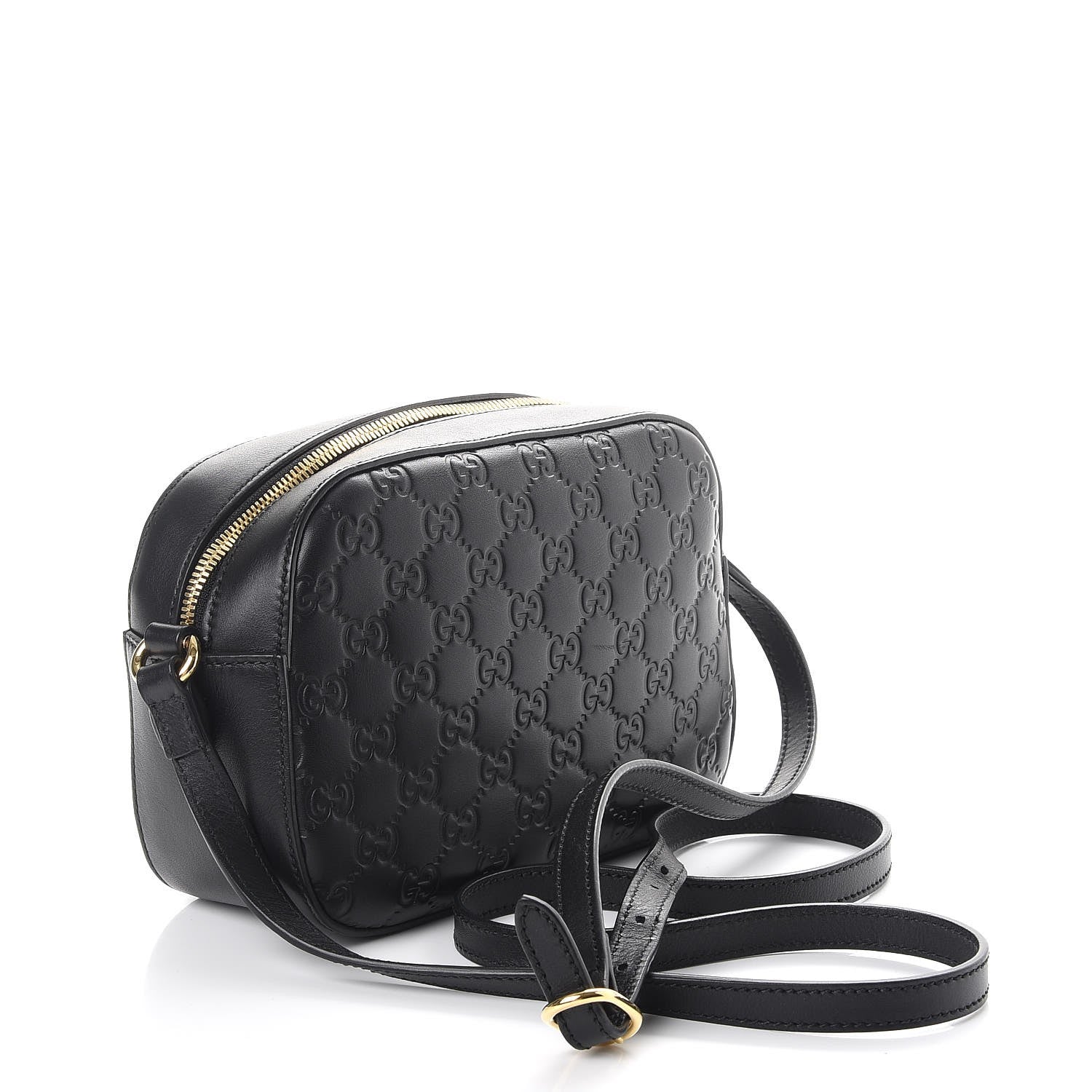 Gucci Guccissima Signature Small Camera Bag Black 3 of 7