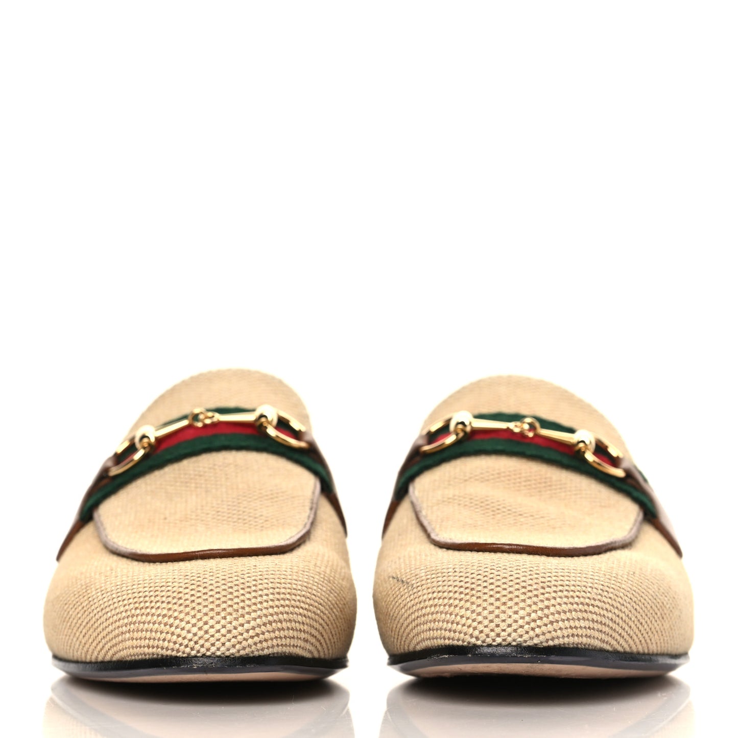 Canvas Vintage Charlotte Web Princetown Slippers 37 Sand Cuir