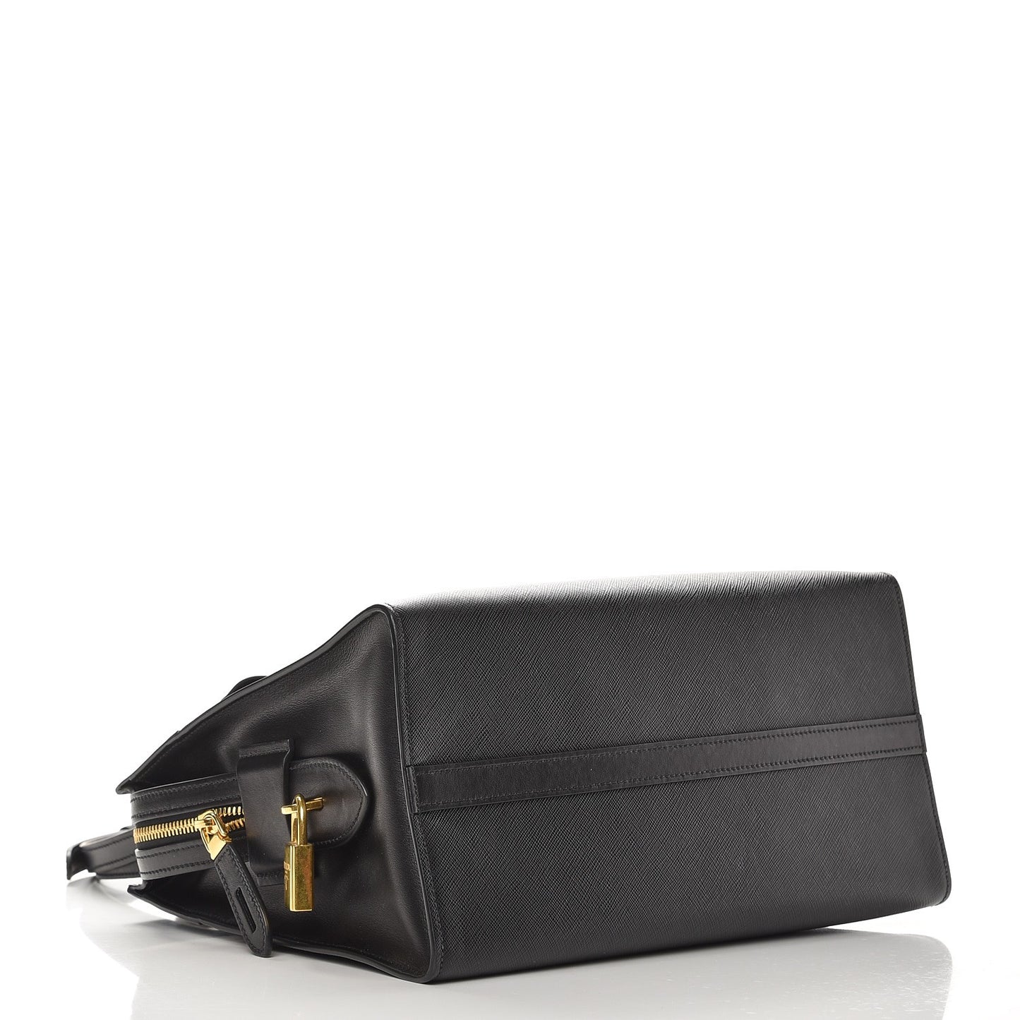 Saffiano City Calfskin Medium Esplanade Tote Black