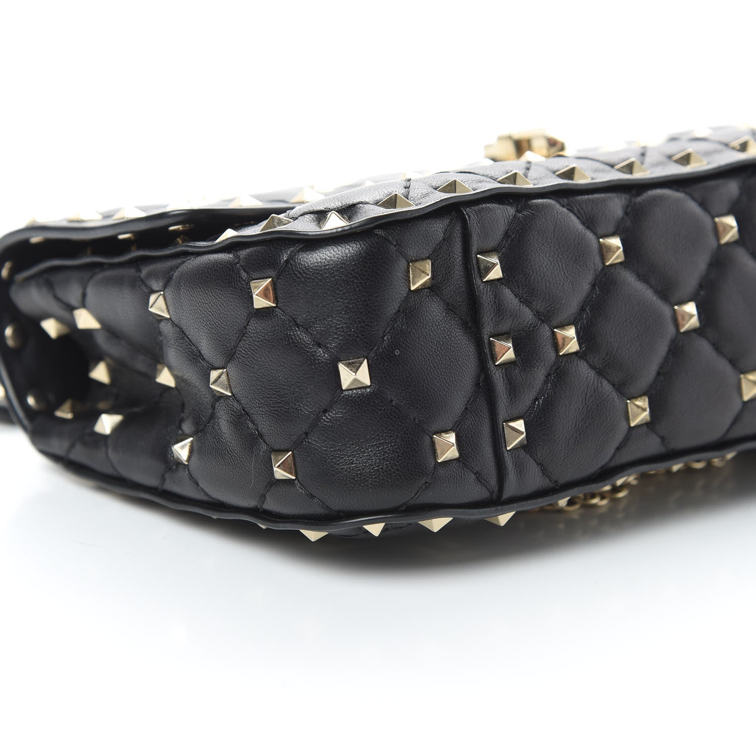 Valentino Garavani Lambskin Small Rockstud Spike Shoulder Bag Black 8 of 10