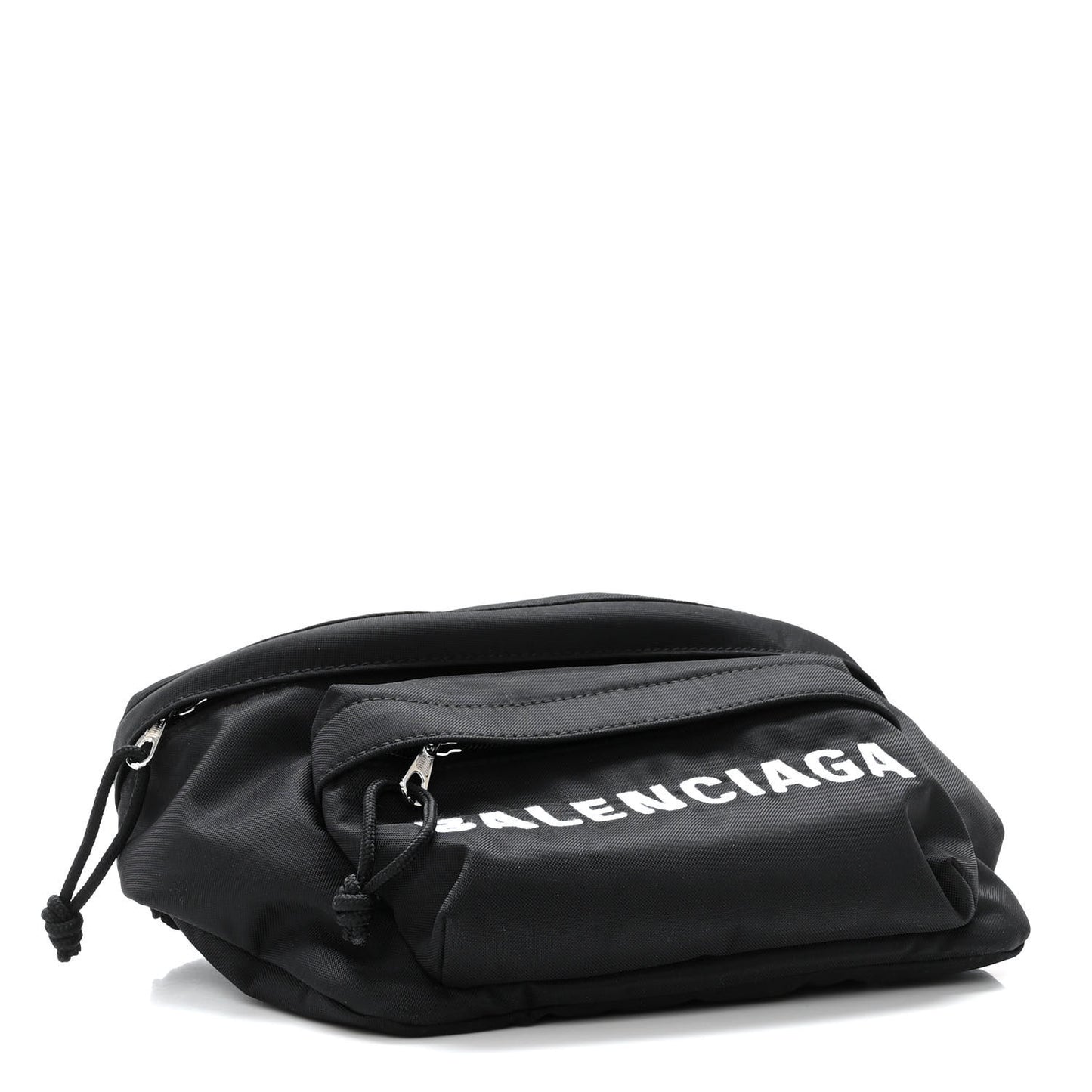 Sport Nylon Logo Embroidered Wheel Beltpack Black
