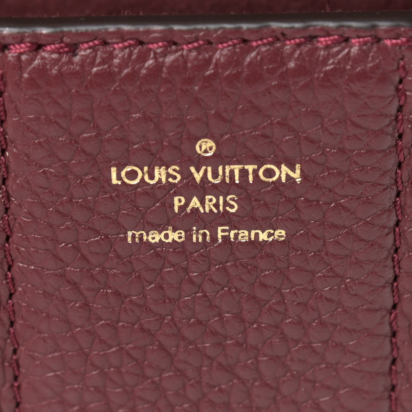 Damier Ebene Cuir Taurillon Wight Bordeaux