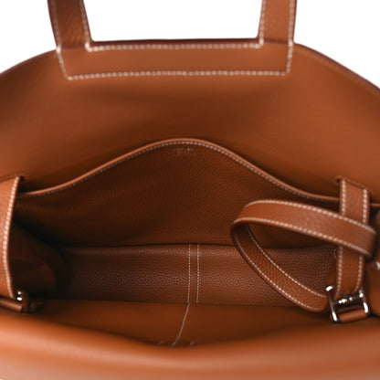 Hermes Taurillon Clemence Halzan 31 Gold 5 of 10