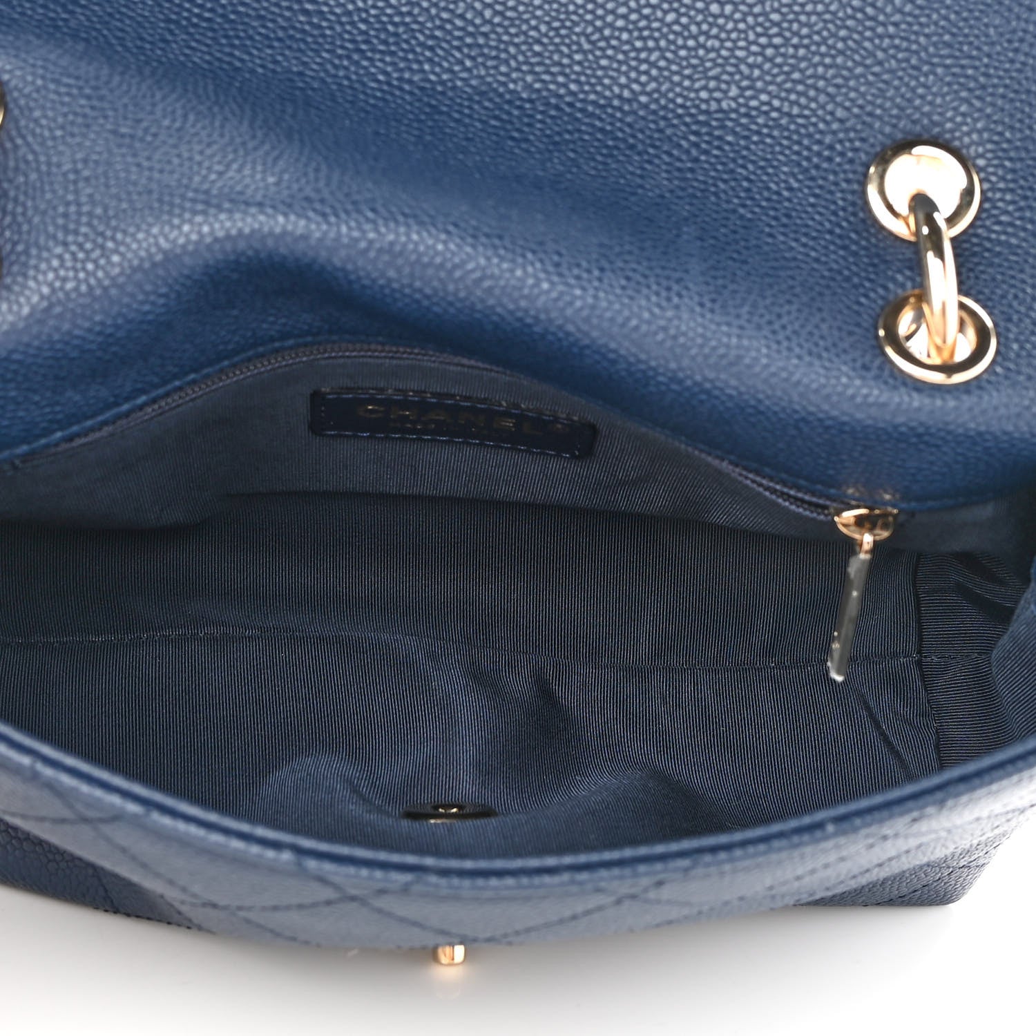 Chanel Caviar Quilted Small City Walk Flap Navy Blue 5 of 13
