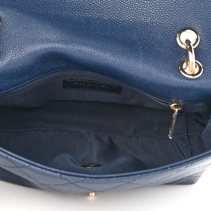 Chanel Caviar Quilted Small City Walk Flap Navy Blue 5 of 13
