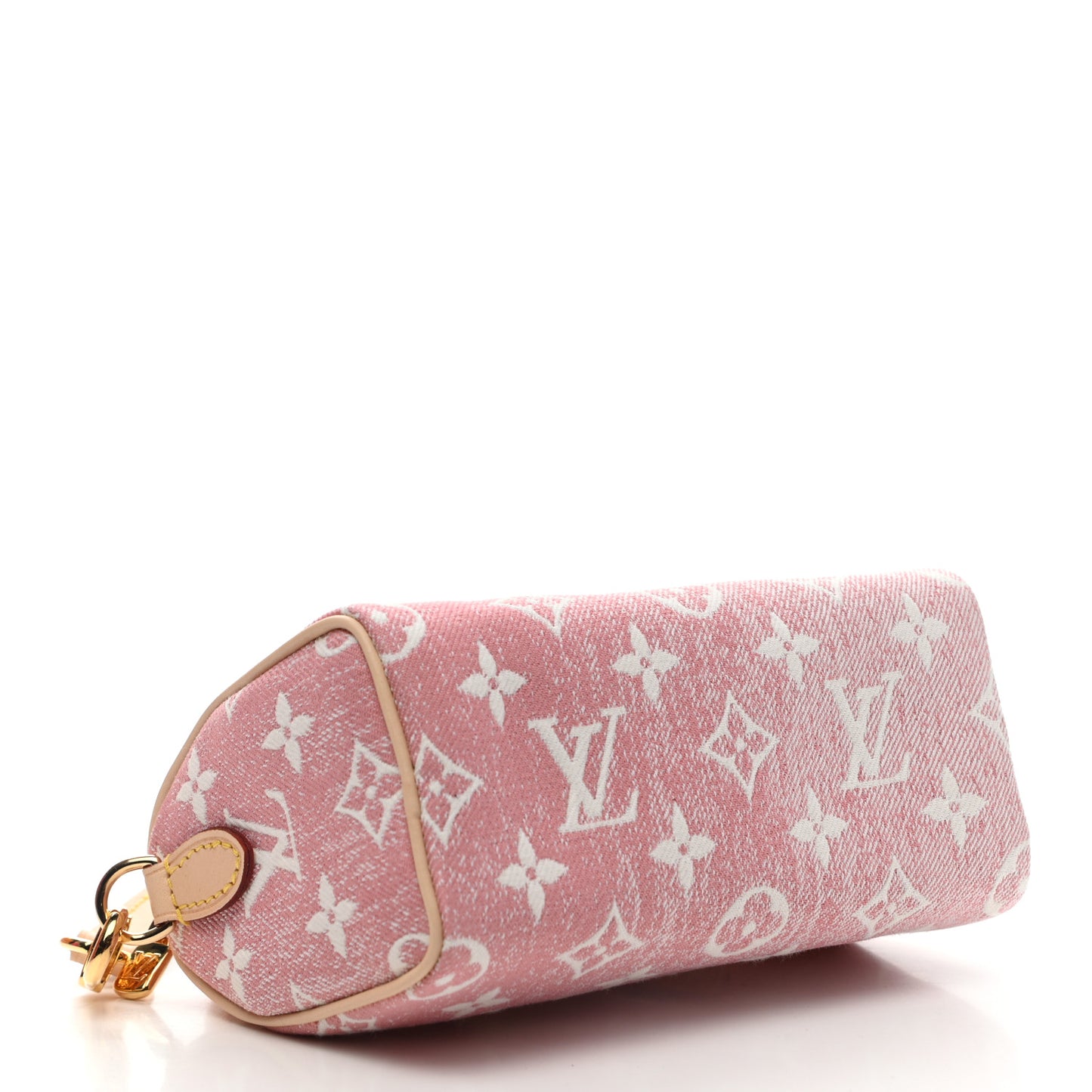 Monogram Jacquard Denim Nano Speedy Bandouliere Pink