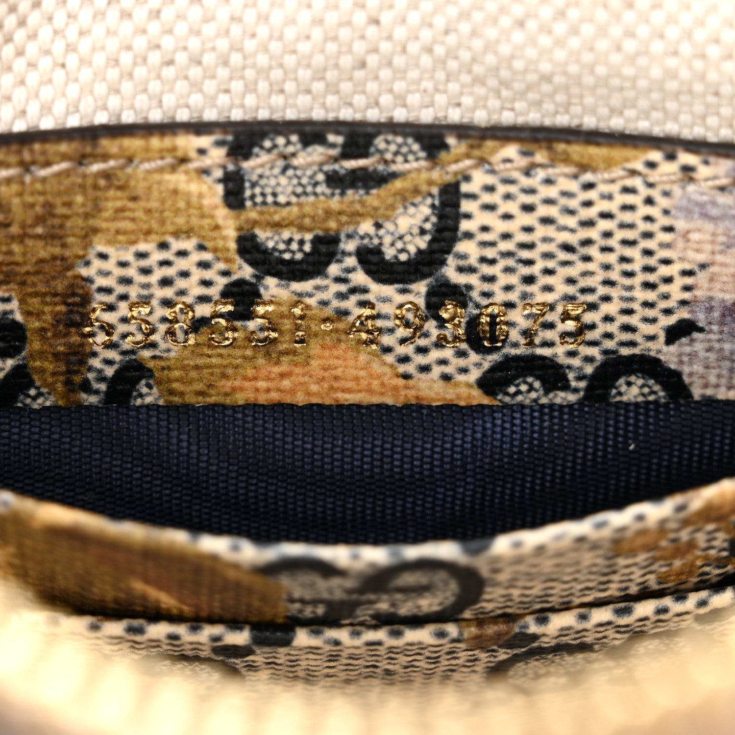 Gucci GG Supreme Monogram Water Flora Web Mini Ophidia Half Moon Hobo Beige Blue Multicolor 7 of 10
