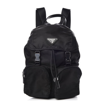 Prada Nylon Vela Double Buckle Backpack Black 1 of 6