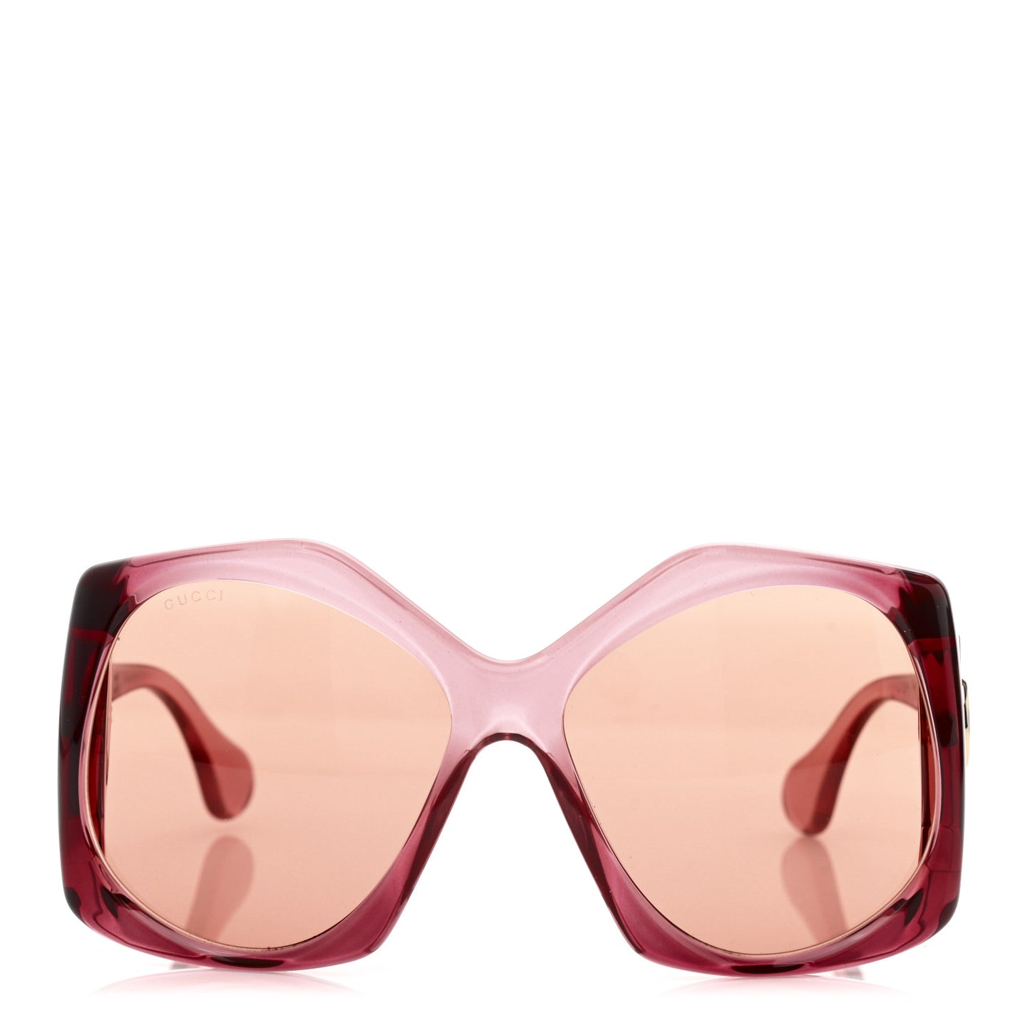 Acetate Round Sunglasses GG0875S Burgundy Orange