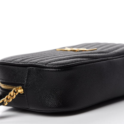 Saint Laurent Grain De Poudre Matelasse Monogram Mini Lou Camera Bag Black 6 of 11
