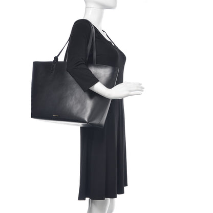 Mansur Gavriel Calfskin Large Shopping Tote Black Flamma 2 of 17