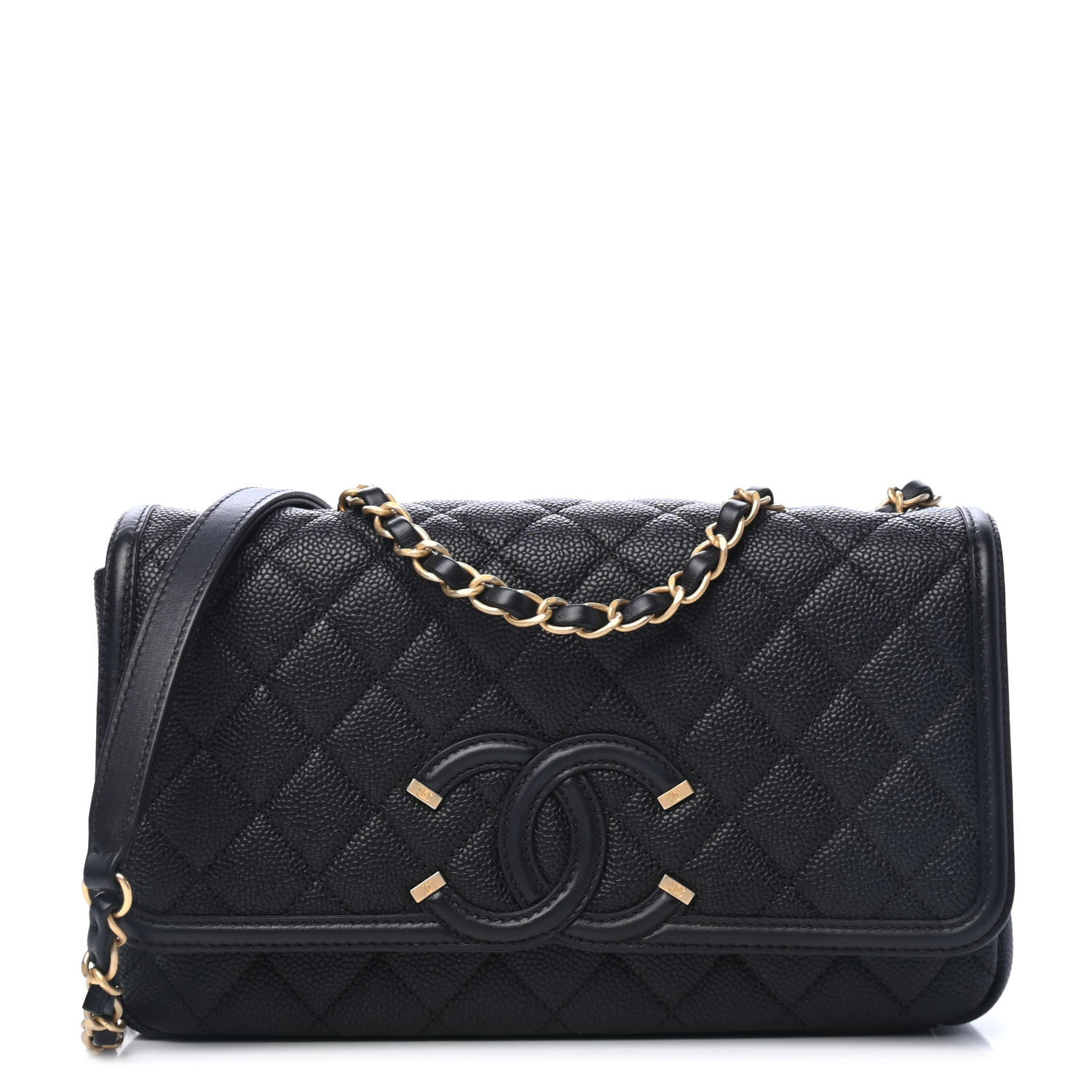 Chanel Caviar Quilted Medium CC Filigree Flap Black 1 of 4