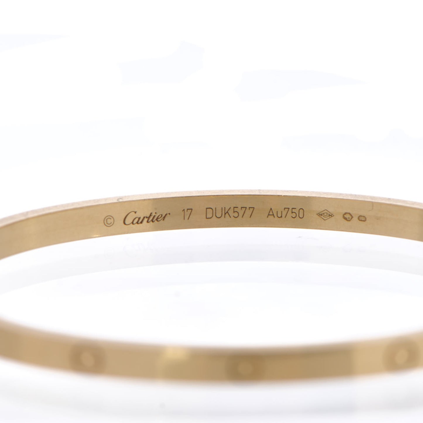 18K Yellow Gold Small LOVE Bracelet 17
