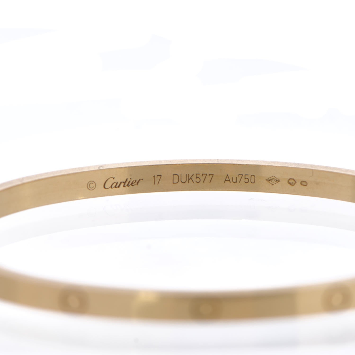 Cartier 18K Yellow Gold Small LOVE Bracelet 17 4 of 5
