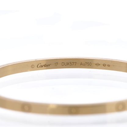 Cartier 18K Yellow Gold Small LOVE Bracelet 17 4 of 5