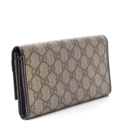 Gucci GG Plus Monogram Joy Continental Flap Wallet Beige Ebony Dark Brown 2 of 10