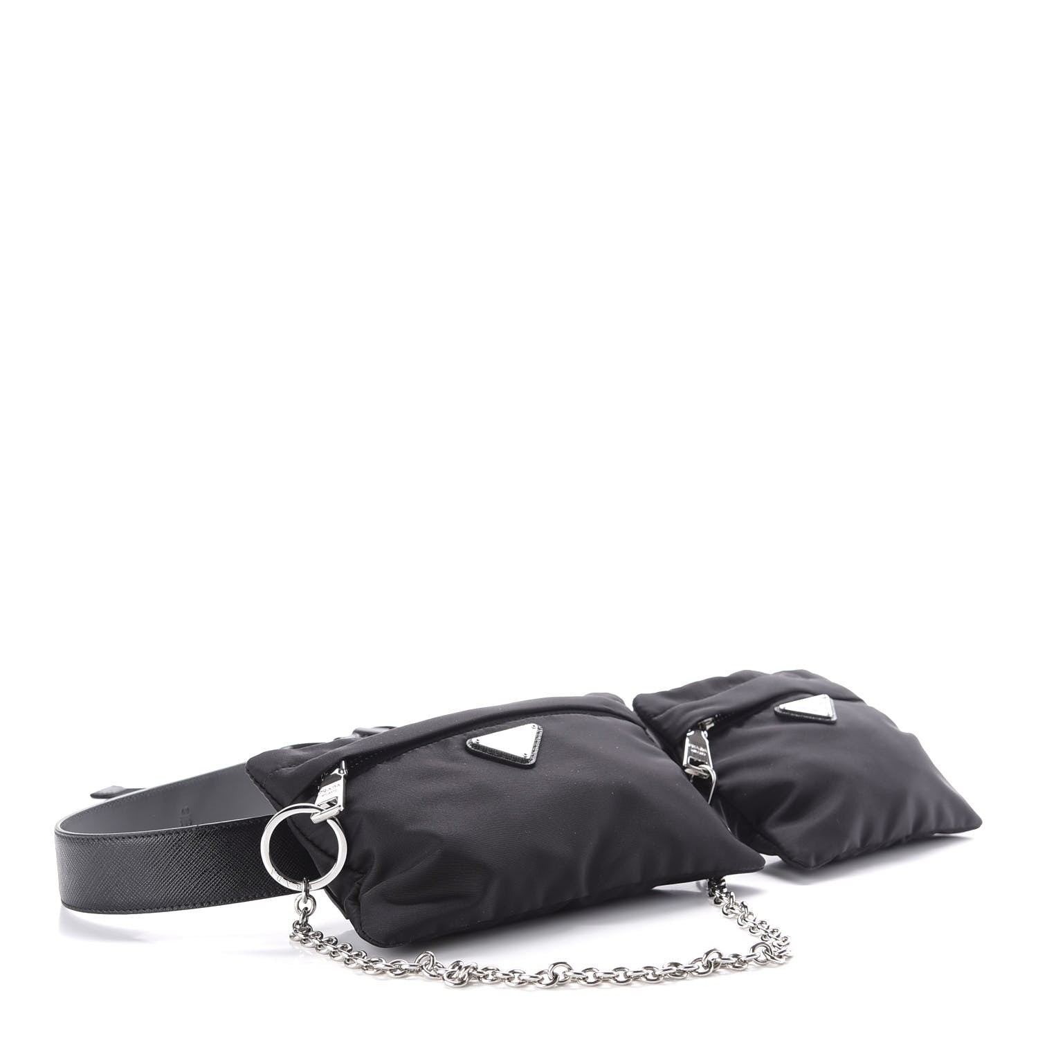 Prada Tessuto Nylon Saffiano Belt Bag 100 40 Black 4 of 9