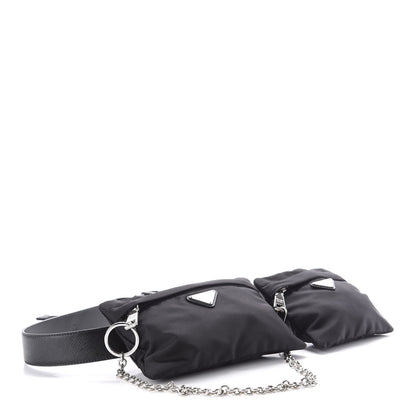 Prada Tessuto Nylon Saffiano Belt Bag 100 40 Black 4 of 9