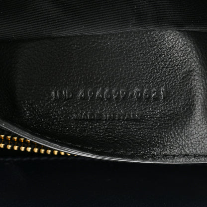 Saint Laurent Suede Calfskin Y Quilted Monogram Small Loulou Chain Satchel Deep Marine 7 of 11