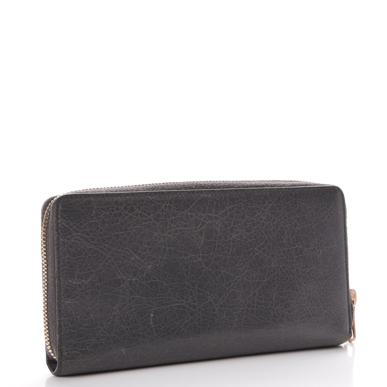 Balenciaga Agneau Giant 12 Rose Gold Hardware Continental Zip Around Wallet Gris Tarmac 3 of 9