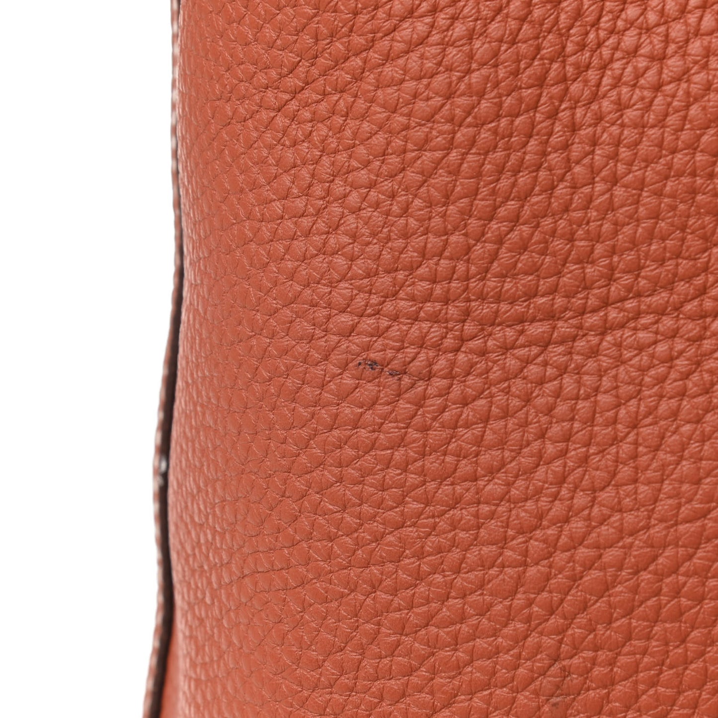 Taurillon Clemence Double Sens 36 Reversible Tote Orange Sanguine